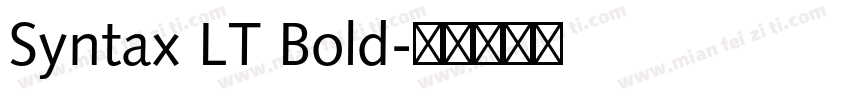 Syntax LT Bold字体转换